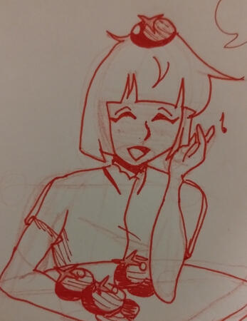 Half body sketch. Character: Hajime Shiino from Ensemble Stars.